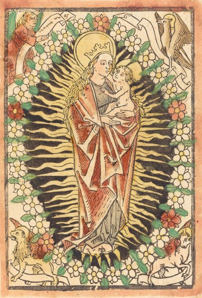 Madone et Enfant dans un Rosaire, vers 1480 - Unbekannt