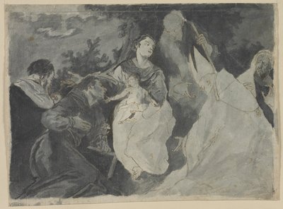 Madone et enfant avec des saints, 1700s - Unbekannt