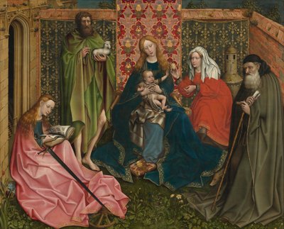 Madone et Enfant avec des saints dans le jardin clos, c. 1440-1460 - Unbekannt