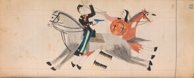 Maffet Ledger : Indien et soldat à cheval, vers 1874-81 - Unbekannt