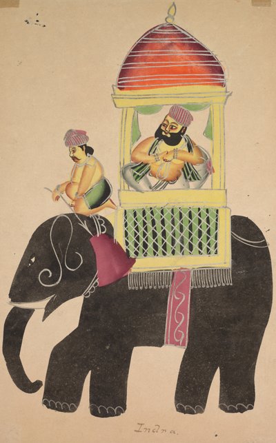 Le Mahant de Tarakeshwar chevauche un éléphant, 1800s - Unbekannt