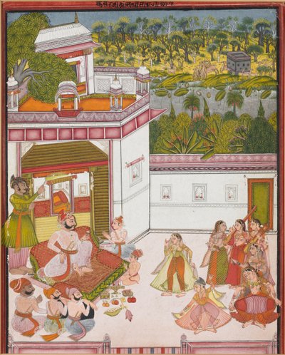 Maharaja de Kotah écoutant de la musique et regardant des danseurs, vers 1820 - Unbekannt