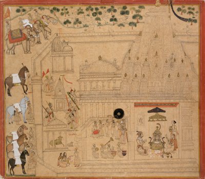 Maharana Amar Singh de Mewar au temple d