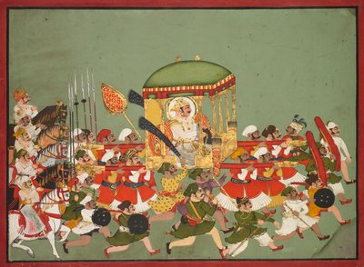 Maharao Chattar Sal régnant de Kota dans un palanquin - Unbekannt