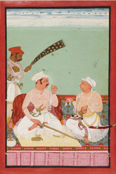Maharao Ratan Singh avec des courtisans, vers 1670 - Unbekannt