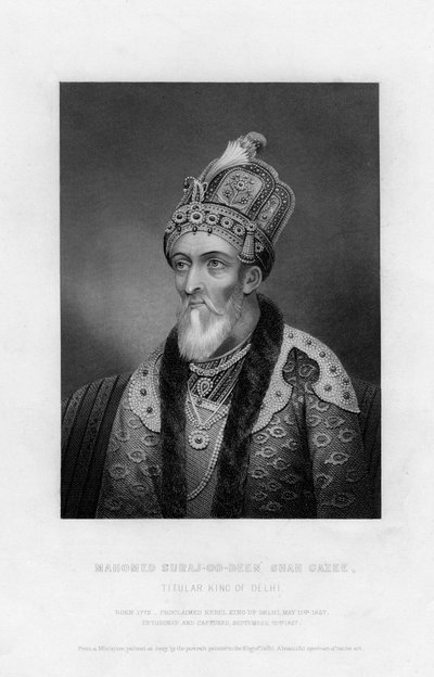 Mahomed Suraj-Oo-Deen Shah Gazee, roi titulaire de Delhi, 19e siècle - Unbekannt