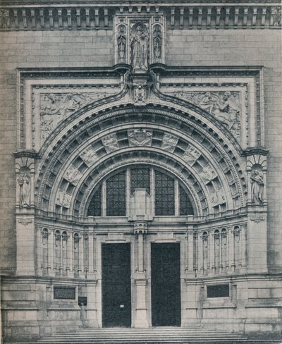 Entrée principale, Victoria and Albert Museum, avec sculpture d