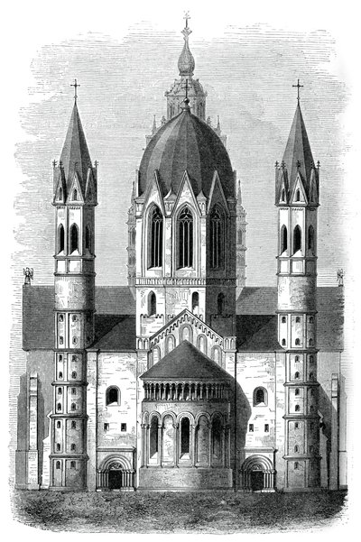 Cathédrale de Mayence, Rhin, Allemagne, 12e et 13e siècle, 1870 - Unbekannt