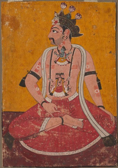 Man Dhata en position de yogi, vers 1690-1700 - Unbekannt