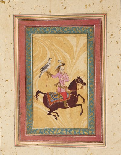 Homme à cheval avec un faucon, 17ème siècle - Unbekannt