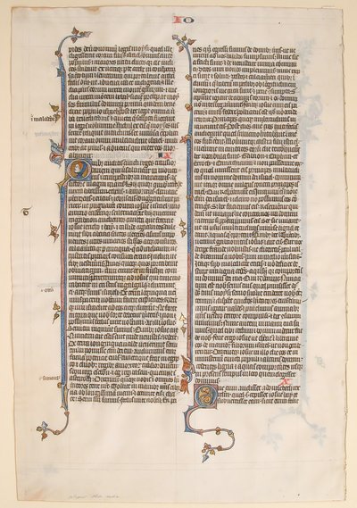 Feuille de manuscrit d