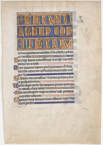 Feuille de manuscrit d