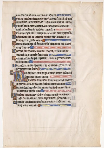 Feuille de manuscrit d