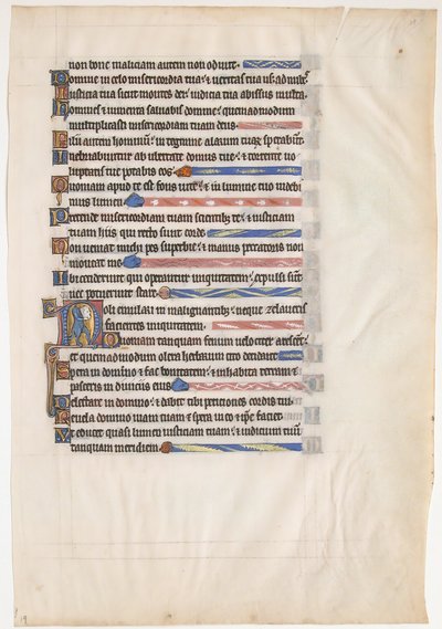 Feuille de manuscrit d