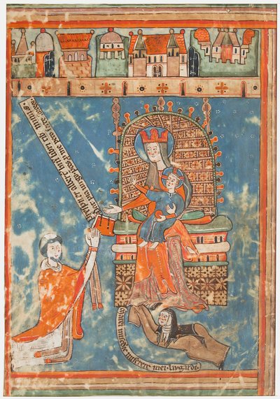 Feuille de manuscrit avec dédicace d