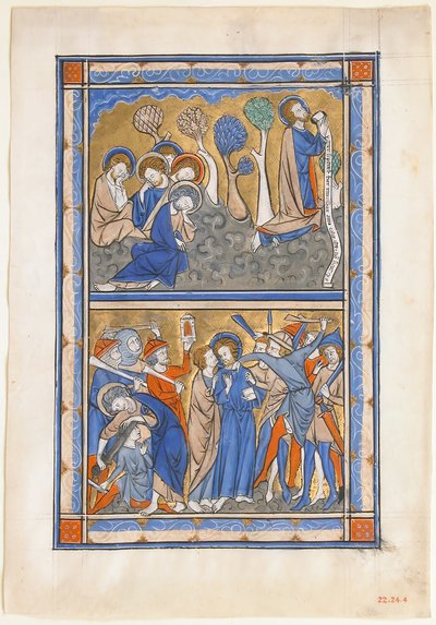 Feuille de manuscrit avec l