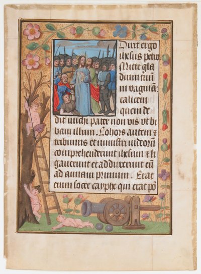 Feuille de manuscrit avec la trahison, d