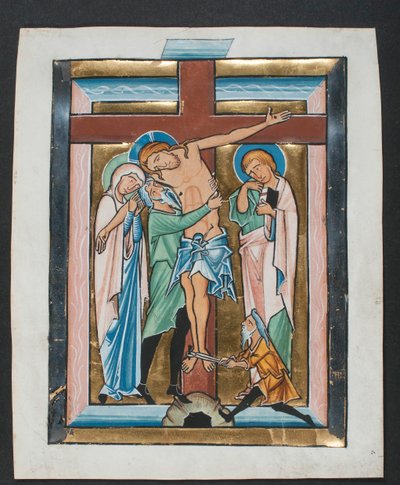Feuille de Manuscrit avec la Déposition, d