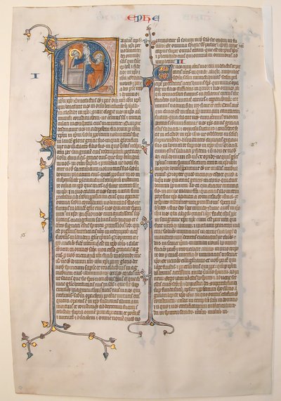 Feuille de manuscrit avec l