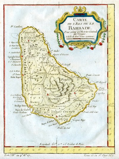 Carte de la Barbade, vers 1764 - Unbekannt