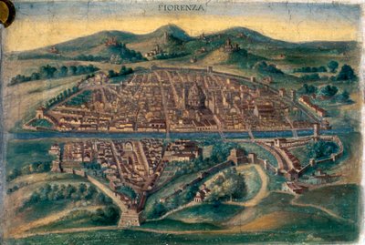Carte de Florence, 15e siècle - Unbekannt