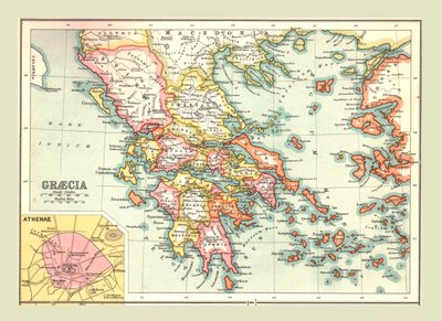 Carte de la Grèce, 1902 - Unbekannt