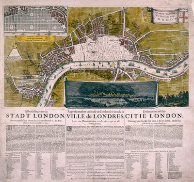 Carte de Londres, 1666 - Unbekannt