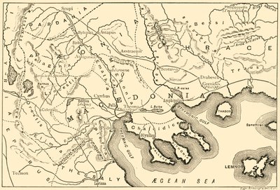 Carte de la Macédoine et des districts adjacents, 1890 - Unbekannt