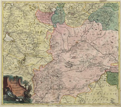 Carte du gouvernorat de Moscou et des parties des provinces voisines, 1745 - Unbekannt