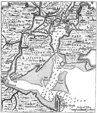Carte de New York vers le milieu du XVIIIe siècle, vers 1880 - Unbekannt