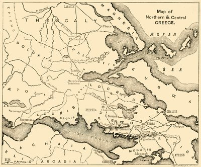 Carte de la Grèce du Nord et Centrale, 1890 - Unbekannt