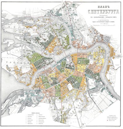 Carte de Petersburg - Unbekannt
