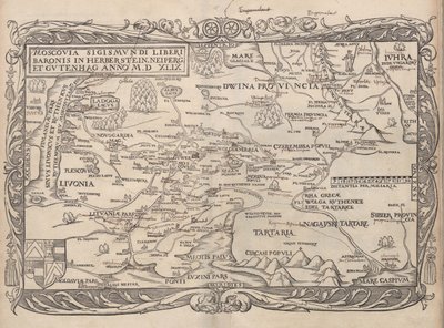 Carte de la Russie De : Rerum Moscoviticarum commentarii.., 1556 - Unbekannt