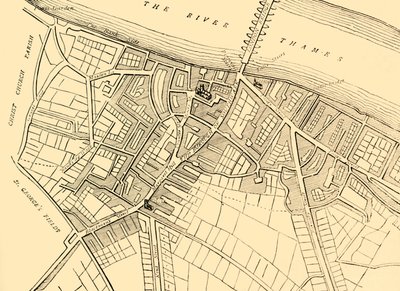 Carte de Southwark, 1720, vers 1878 - Unbekannt
