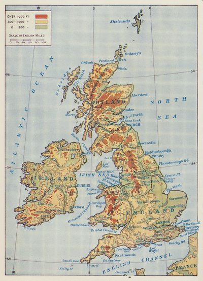 Carte des îles britanniques, 1910 - Unbekannt
