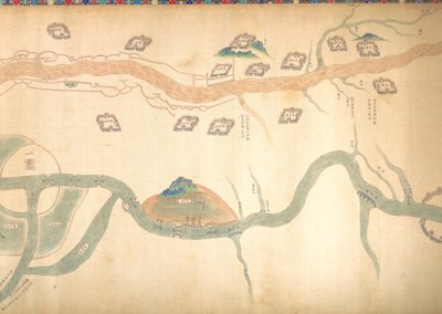 Carte du Grand Canal de Pékin au fleuve Yangzi, fin 18e ou début 19e siècle - Unbekannt