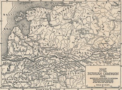 Carte de la campagne de Russie, 1812, 1896 - Unbekannt