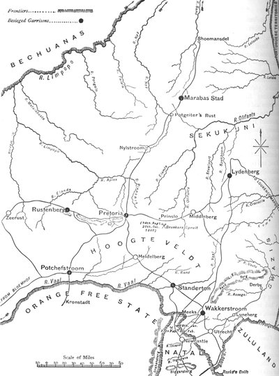 Carte du Théâtre de la Guerre dans le Transvaal, c. 1880 - Unbekannt