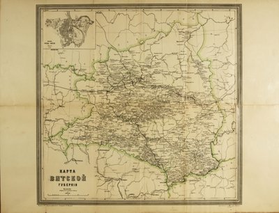 Carte du gouvernorat de Vyatka, vers 1914 - Unbekannt
