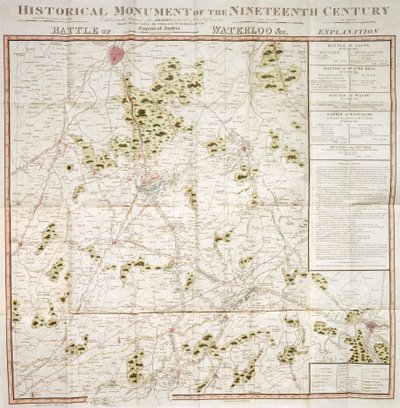 Carte de la campagne de Waterloo, 1815, Château de Walmer, Kent - Unbekannt