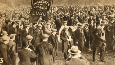 Manifestants de Shoreditch, protestations contre le test des moyens, Hyde Park, Londres, 1932, 1933 - Unbekannt