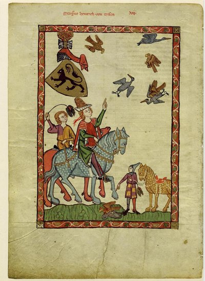 Margrave Henri III de Meissen, du Codex Manesse, entre 1305 et 1340 - Unbekannt