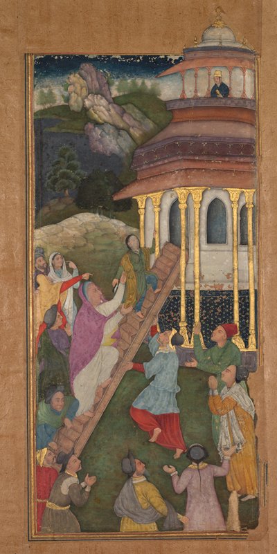 Marie monte les escaliers du temple, du Mirat al-quds Miroir de la sainteté..., 1602-1604 - Unbekannt