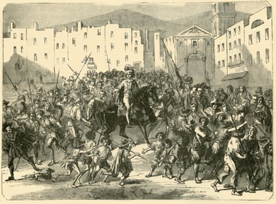 Masaniello haranguant la populace de Naples, 7 juillet 1647, 1890 - Unbekannt