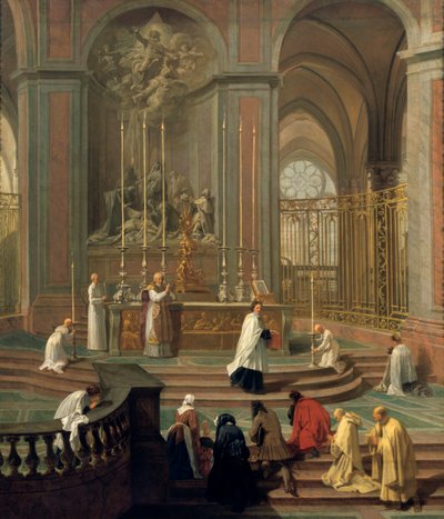 Messe dite par le chanoine de la Porte, ou le maître-autel de Notre-Dame, Paris, 1708-1710 - Unbekannt