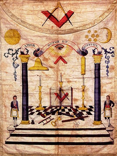 Tablier de maître maçon, 18e siècle - Unbekannt