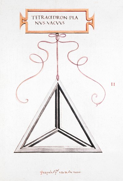 Dessins mathématiques du tétraèdre de Da Vinci - Unbekannt
