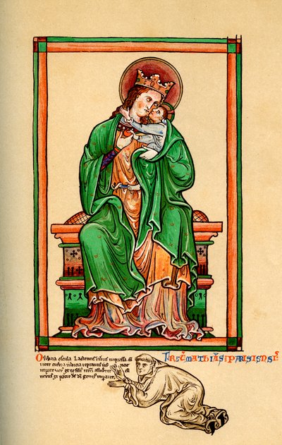 Matthew Paris aux pieds de la Vierge et l