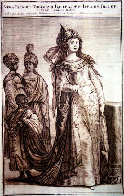 Mehpeyker Sultan avec ses serviteurs de cour, 1647 - Unbekannt