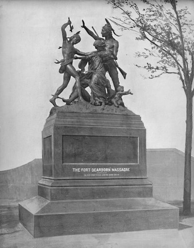 Mémorial du massacre de Fort Dearborn, vers 1897 - Unbekannt
